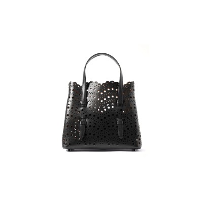 ALAÏA MINA 20 LASER-CUT LEATHER TOTE AA1S06720C0A44 (20*17*10cm)